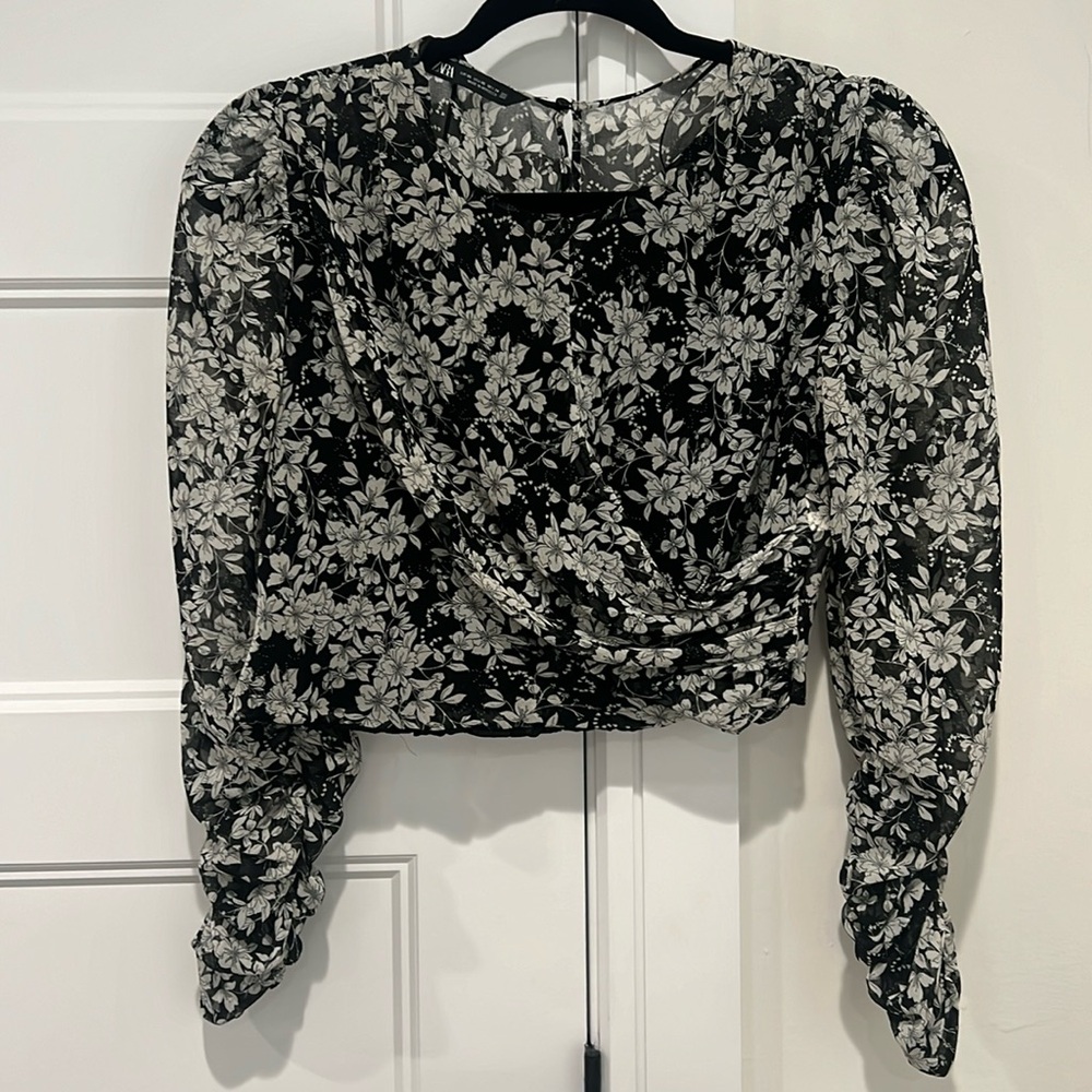 Zara Floral Print Blouse (XS)